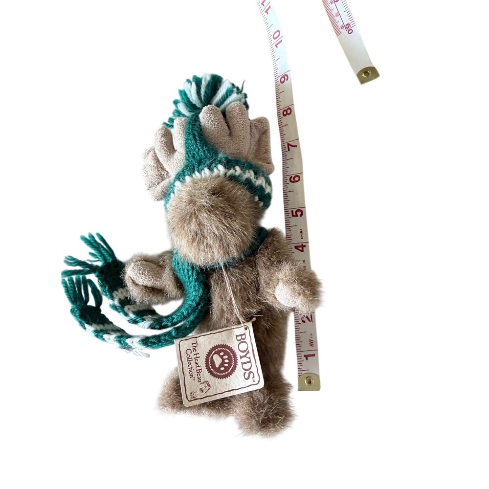 NWT vintage Boyd’s bears stuffed moose with sweater holiday handmade head bean - Picture 10 of 10